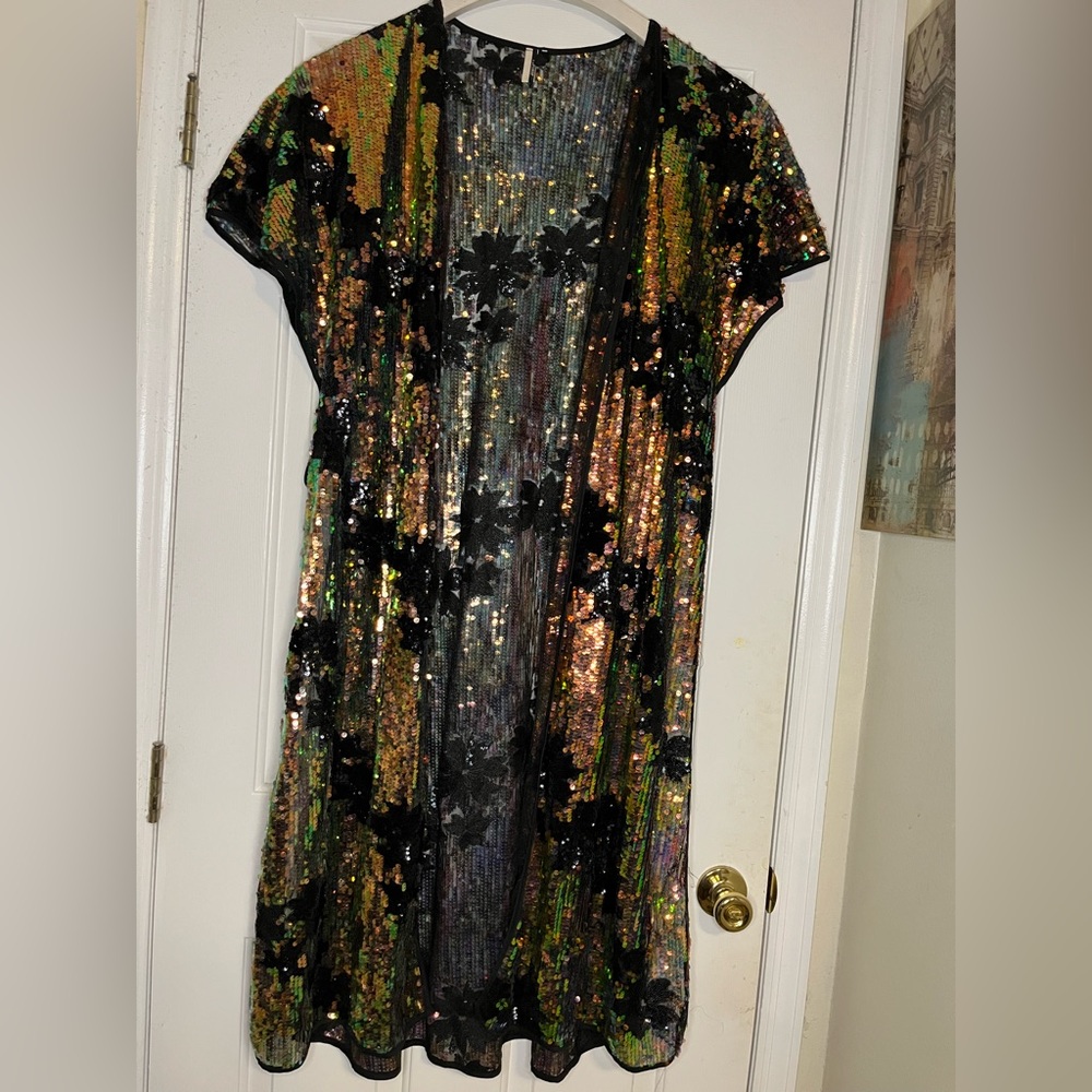 Topshop sequin festival kimono